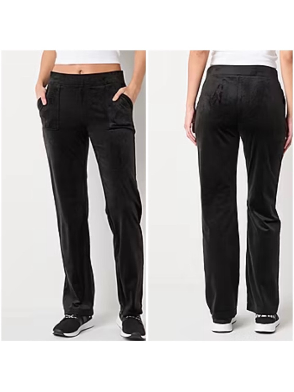 Juicy By Juicy Couture Womens High Rise Straight Track Pant Velour Size Large